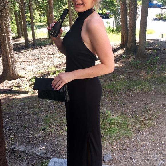 Ralph Lauren Black Floor Length Gown SIZE 6 - Picture 3 of 3